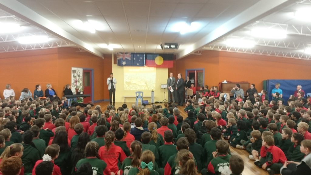 Awarding at the school assembly