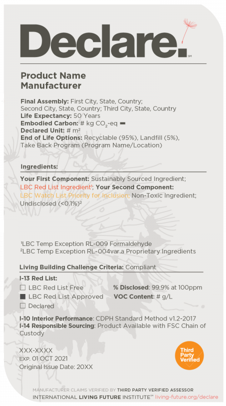 Declare Label 2.0 Declare Label