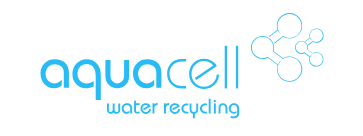 There is a blue logo with the words AquaCell Water Recycling